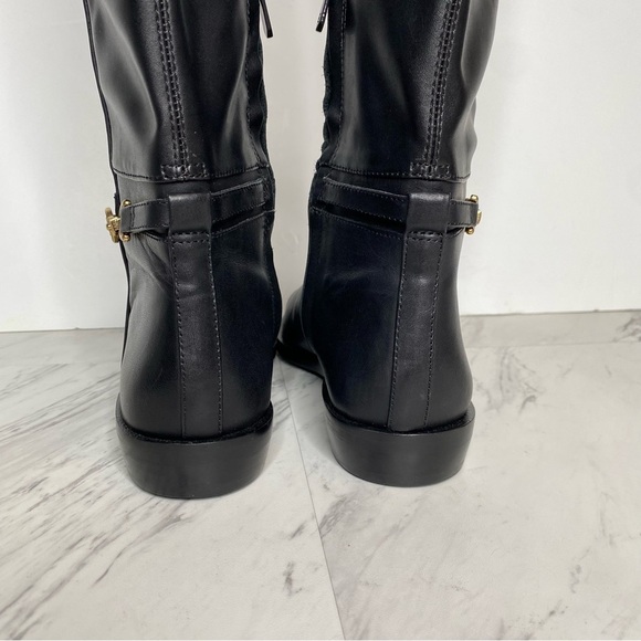 Sam Edelman Clive Black Black Leather Square Toe Tall Boot 7M - Picture 4 of 15